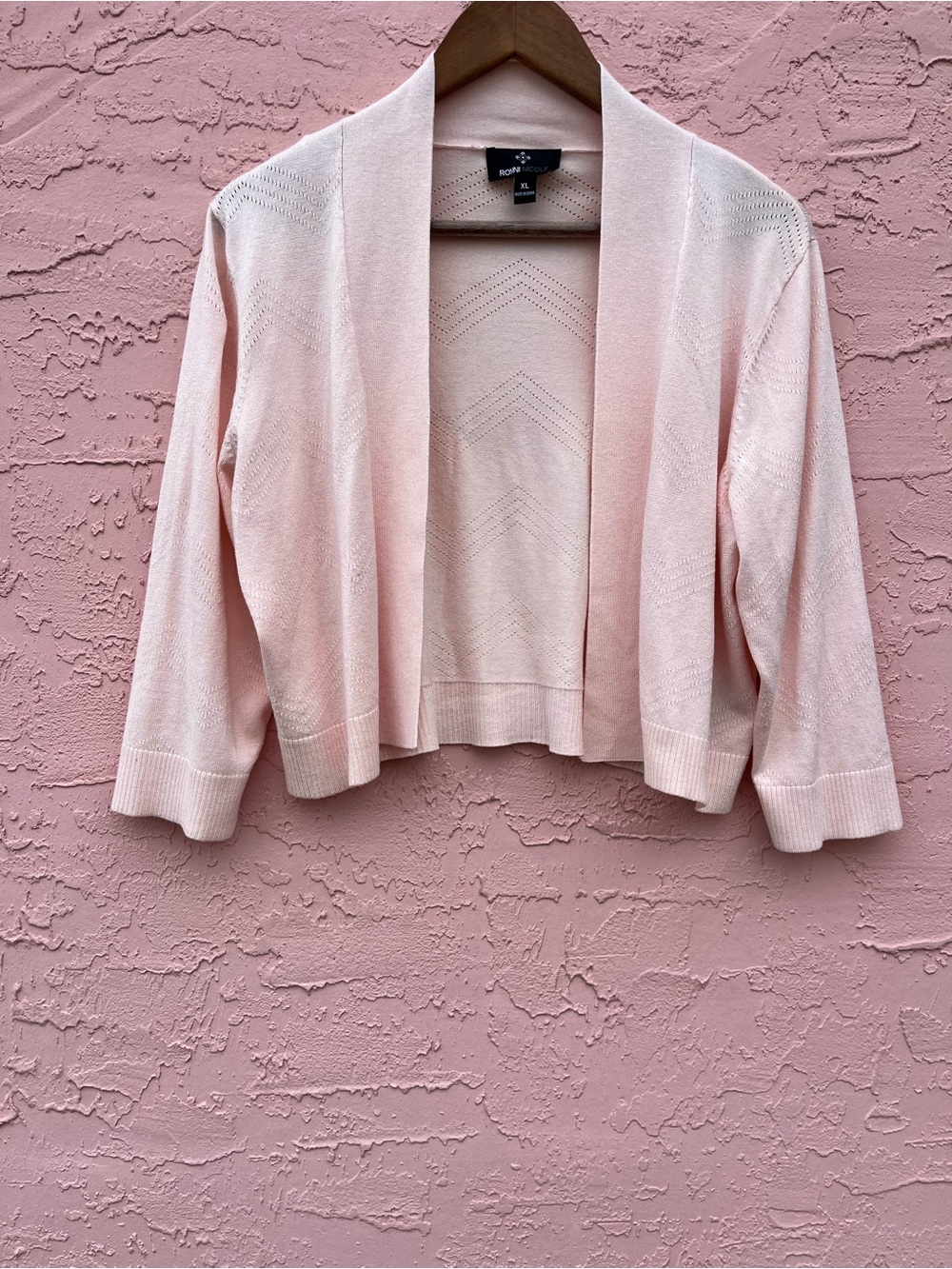 Ronni Nicole Cropped Cardigan Peach Orange